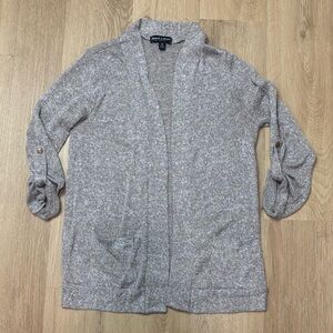 About A Girl Tan Oatmeal Open Cardigan Medium